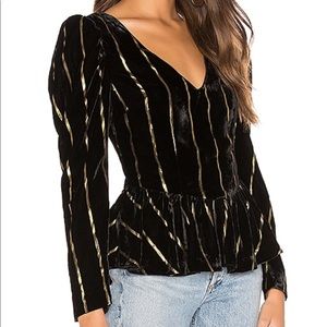 Elegant Black and Gold Striped Blouse